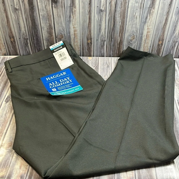 NWT HAGGAR DRESS PANTS $70 RETAIL - Picture 1 of 5